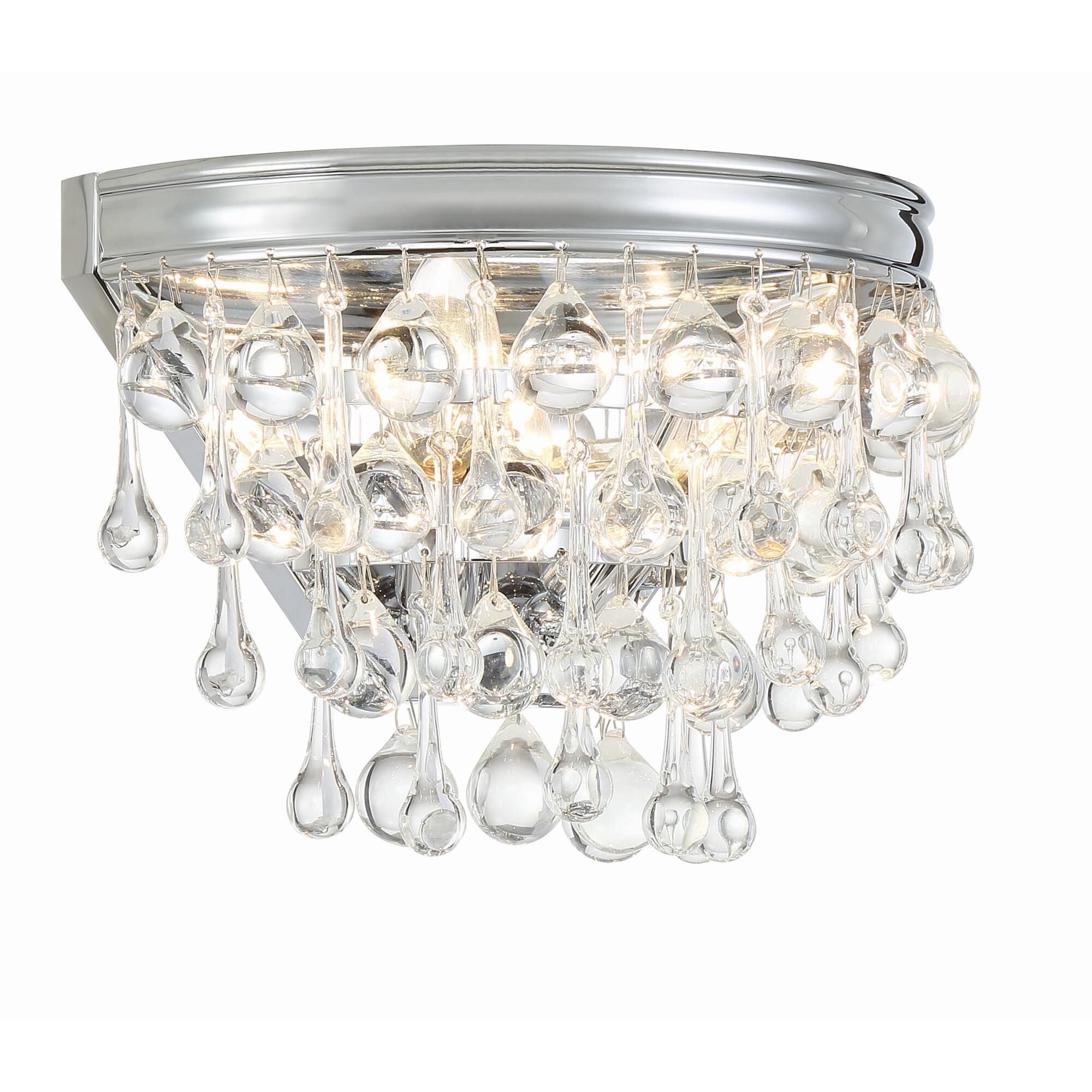 Crystorama Calypso 1 Light Polished Chrome Crystal Wall Sconce