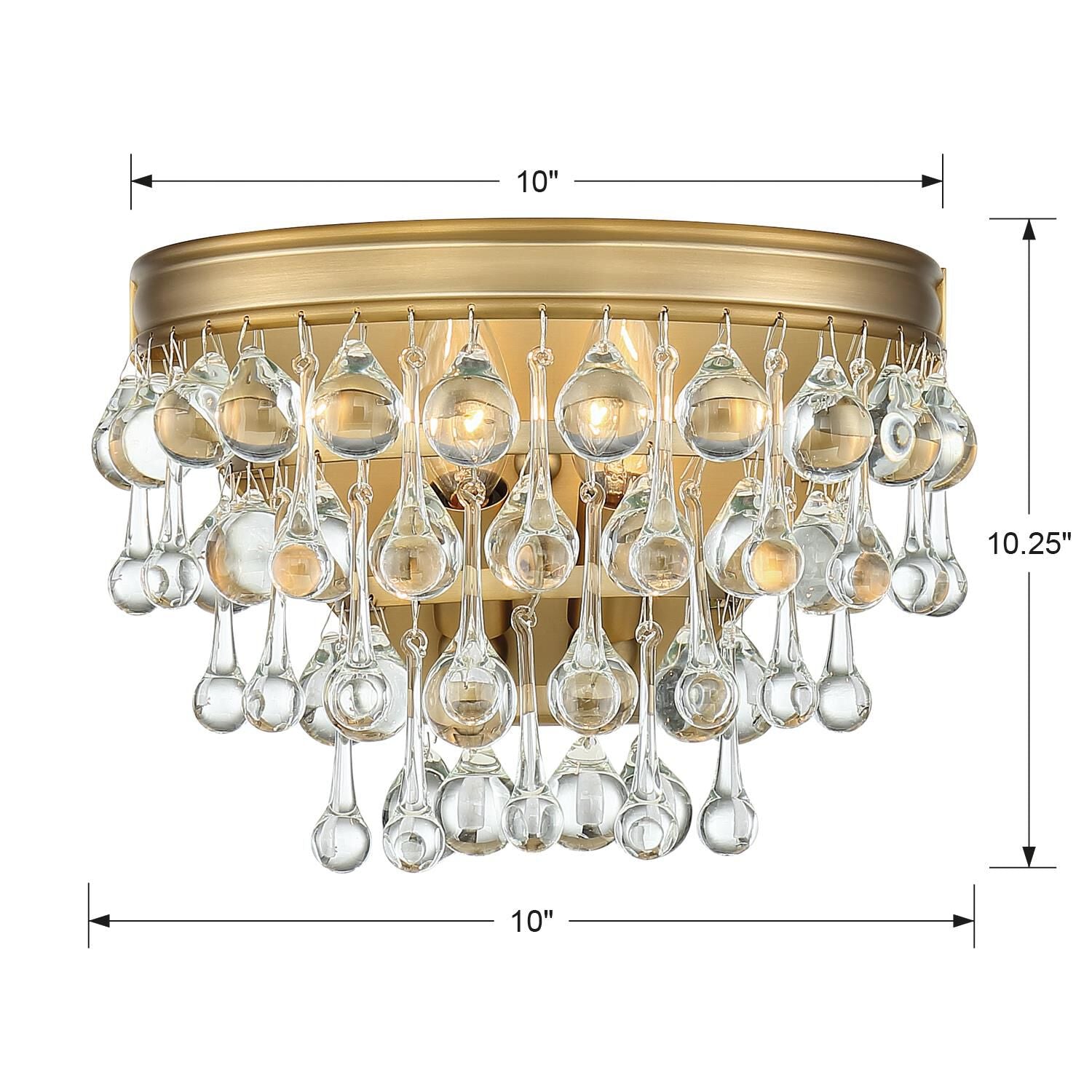 Crystorama Calypso 1 Light Polished Chrome Crystal Wall Sconce
