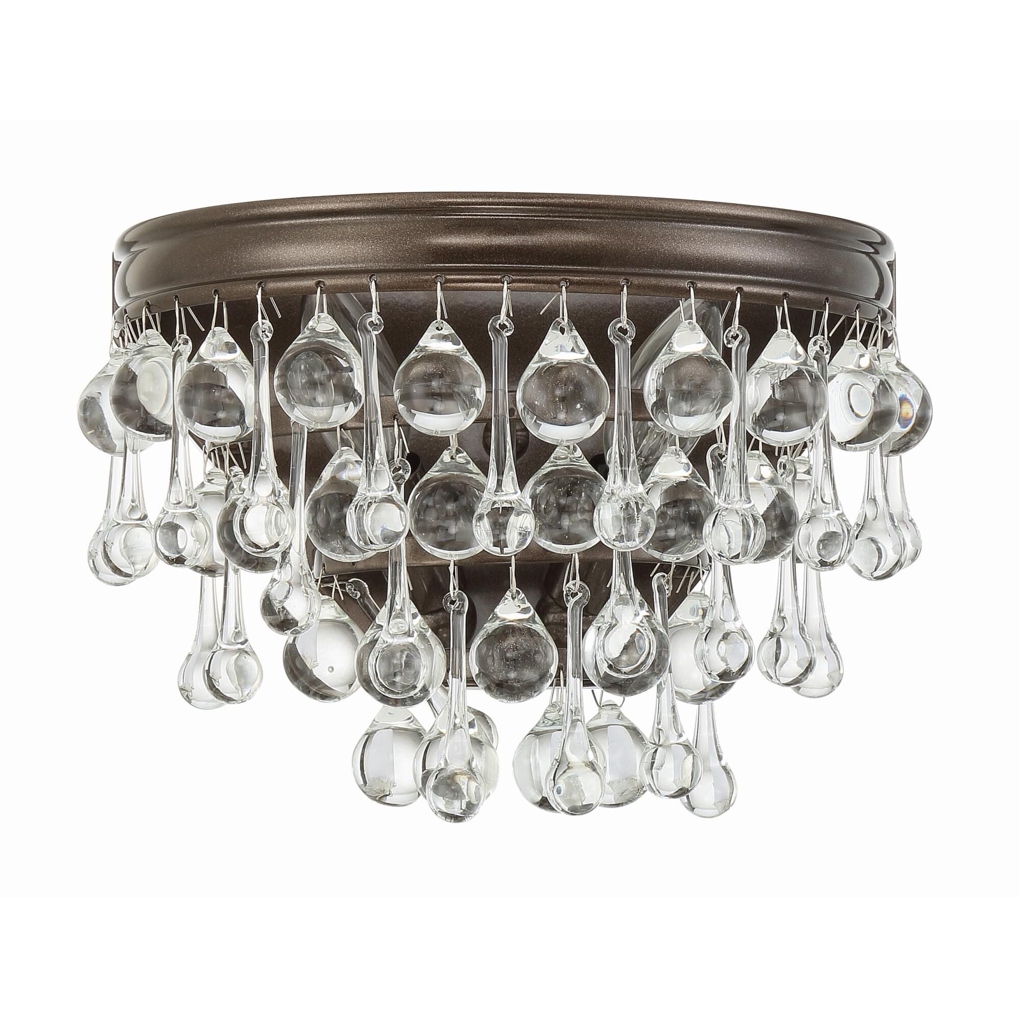 Crystorama Calypso 1 Light Polished Chrome Crystal Wall Sconce
