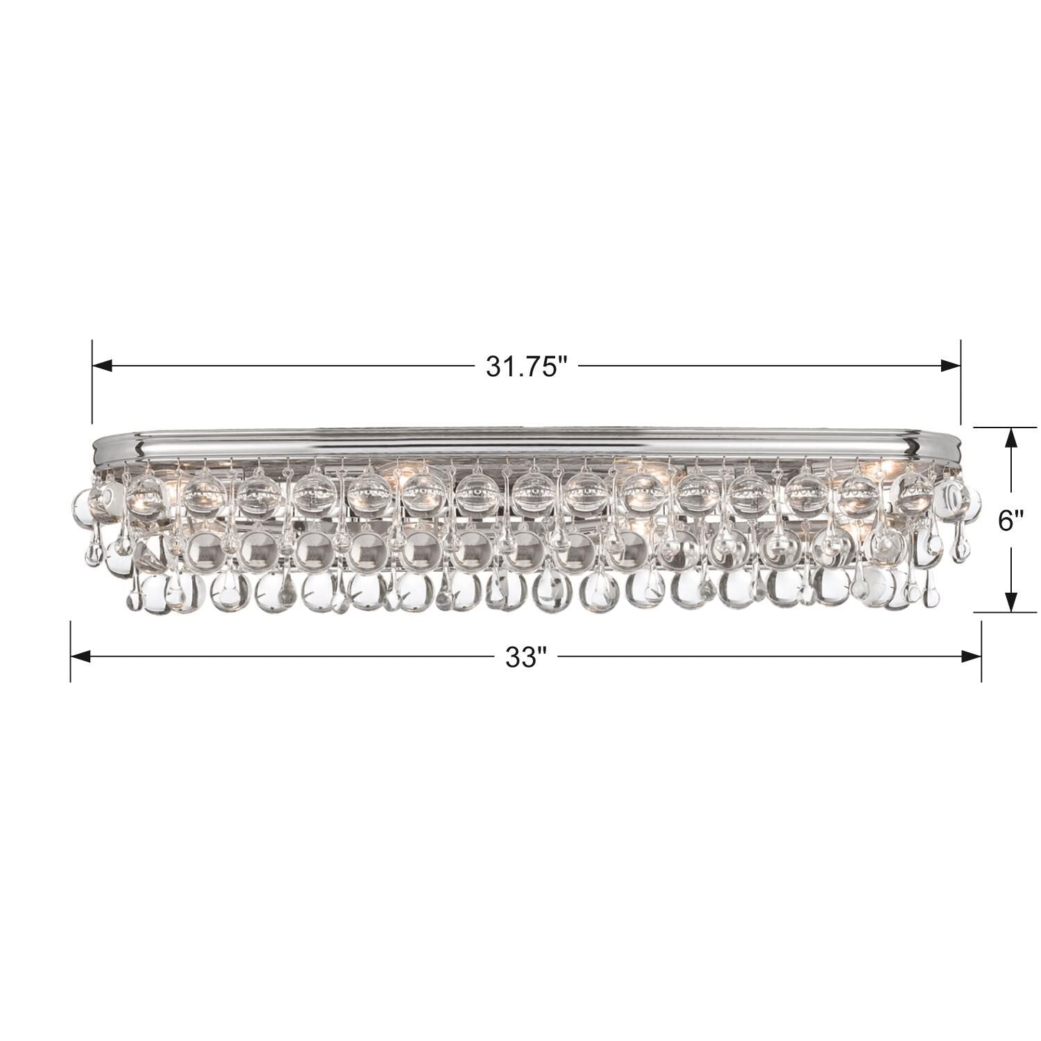 Calypso 33 Inch 8-Light Bathroom Vanity Light | Crystorama