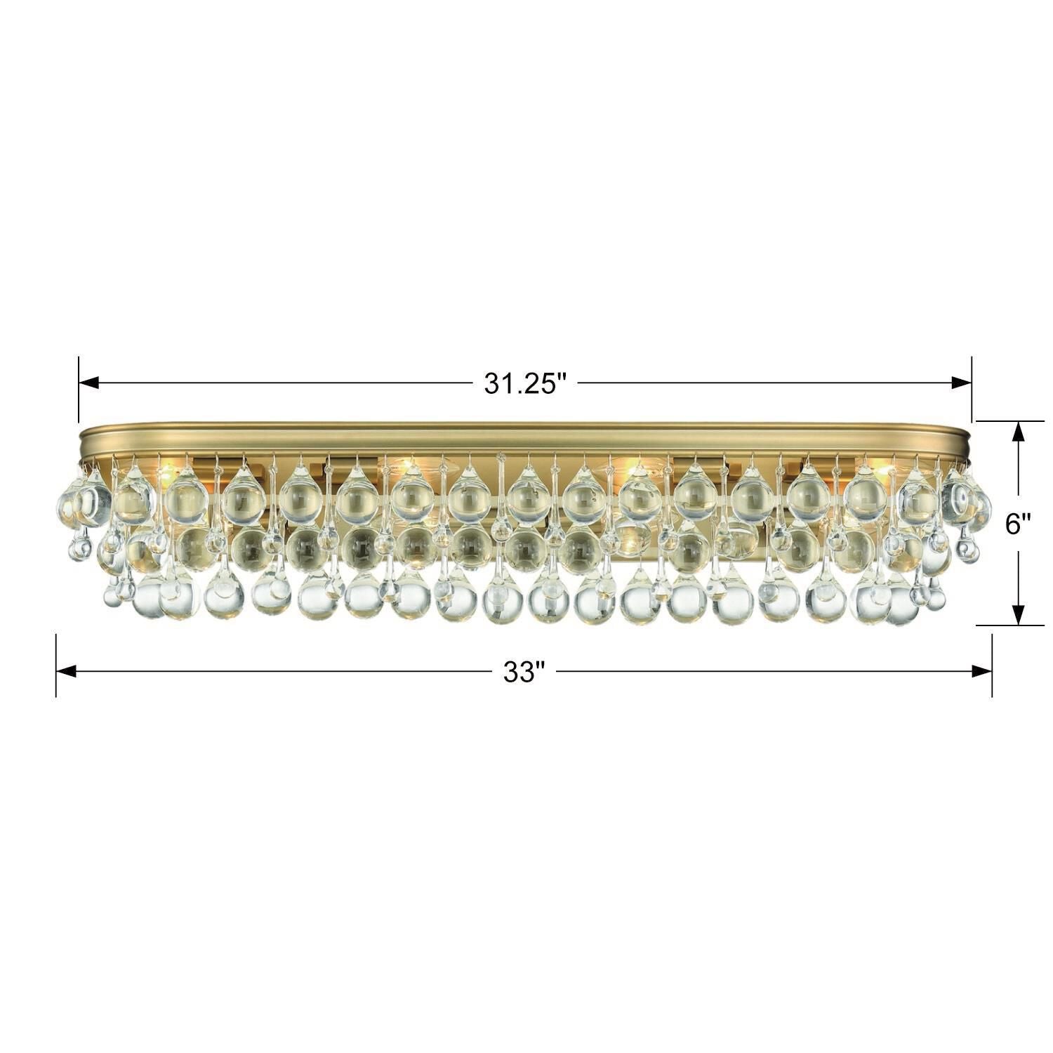Calypso 33 Inch 8-Light Bathroom Vanity Light | Crystorama