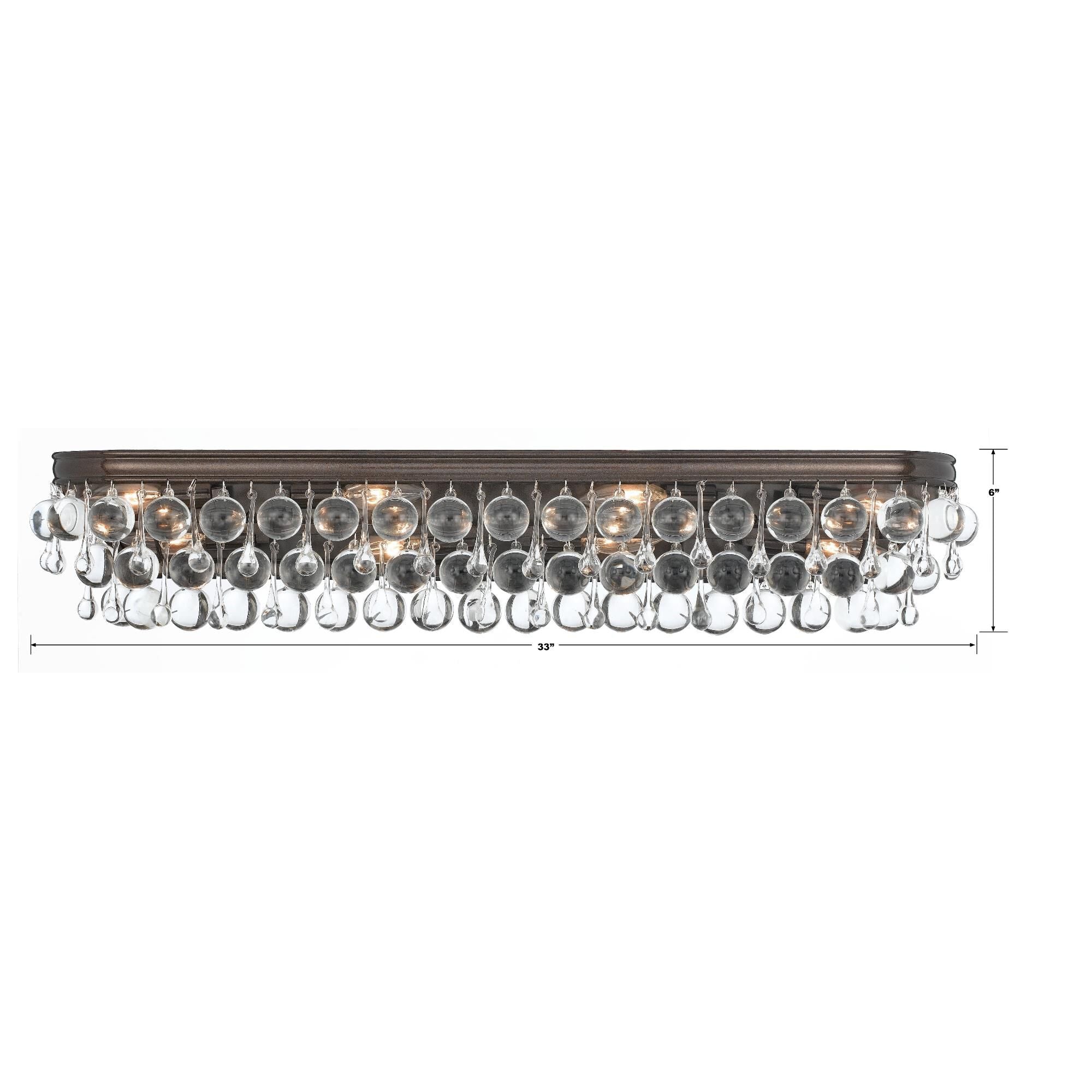 Calypso 33 Inch 8-Light Bathroom Vanity Light | Crystorama