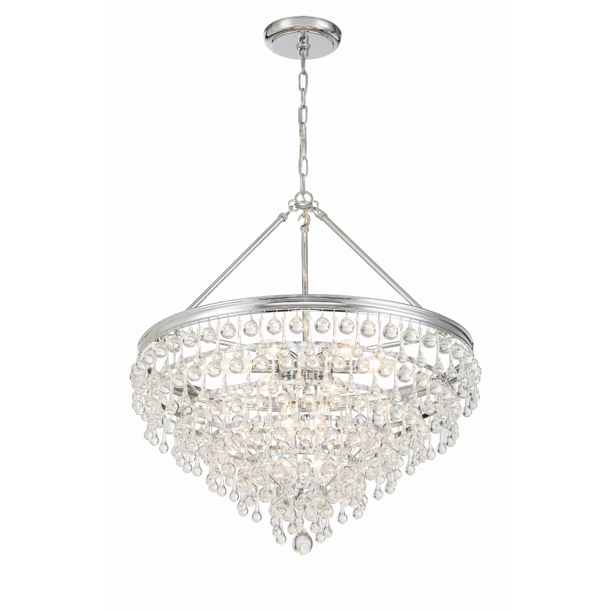 Calypso 25 Inch 8-Light Chandelier - Vibrant Gold Finish