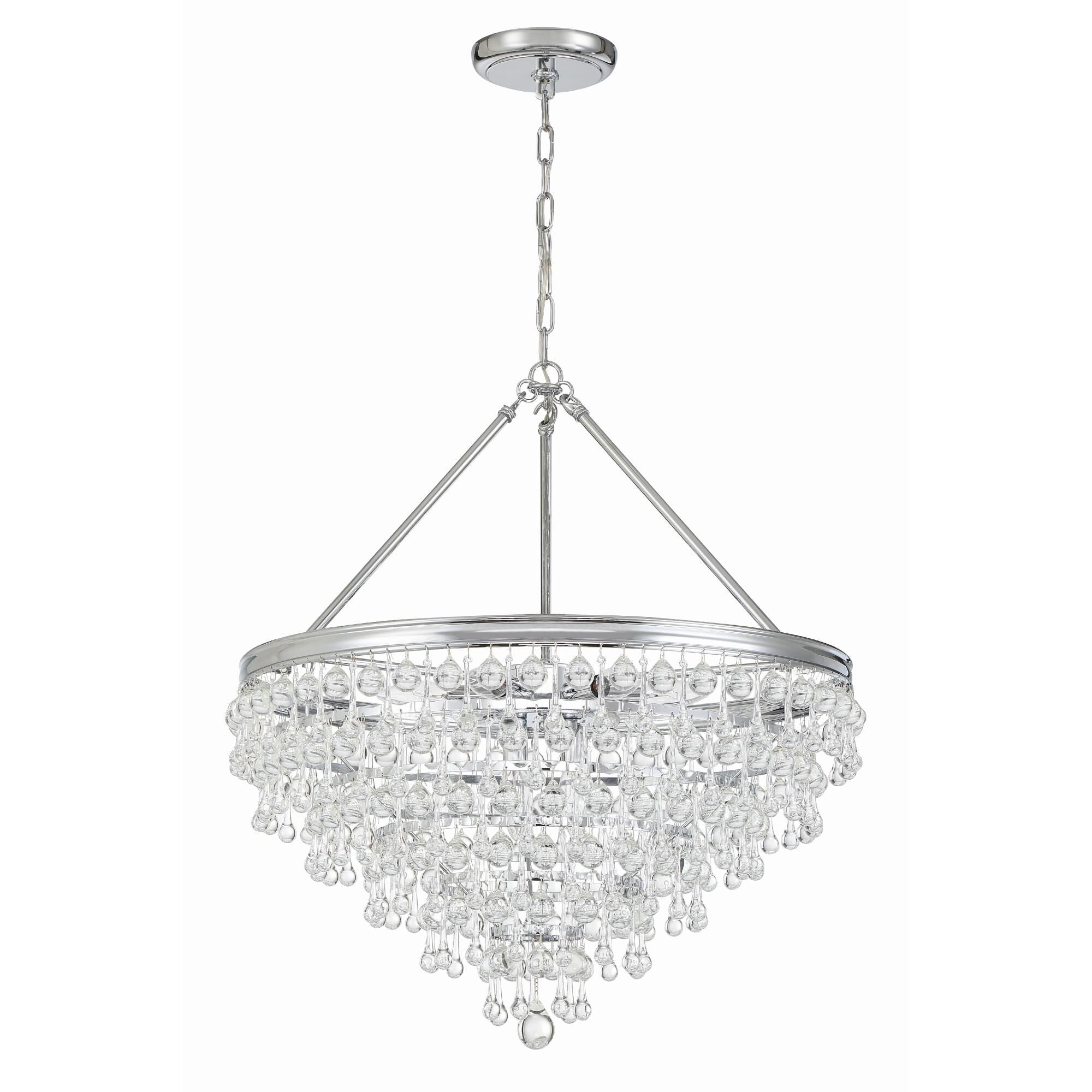 Calypso 25 Inch 8-Light Chandelier - Vibrant Gold Finish