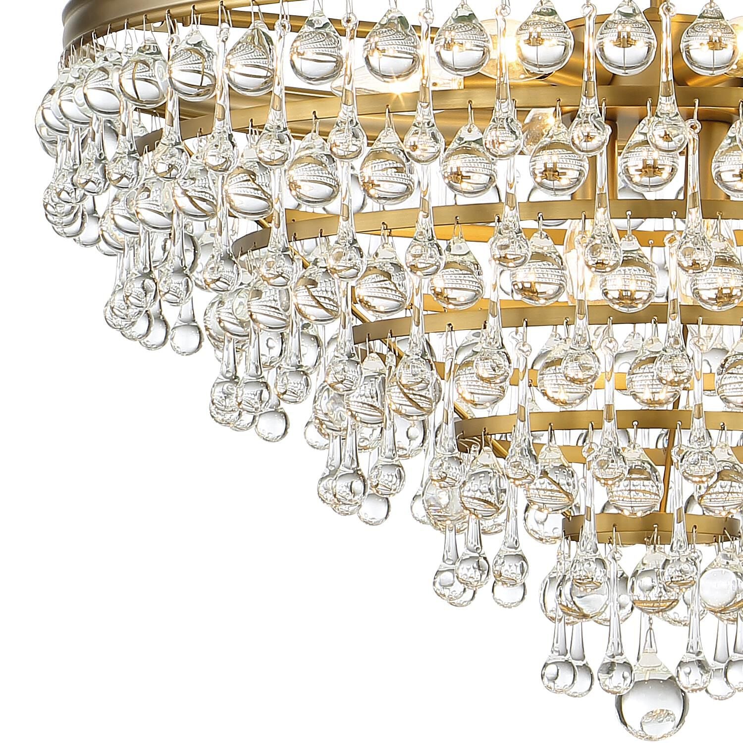Calypso 25 Inch 8-Light Chandelier - Vibrant Gold Finish