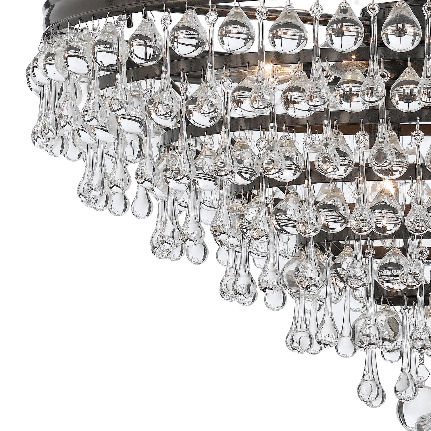 Calypso 25 Inch 8-Light Chandelier - Vibrant Gold Finish