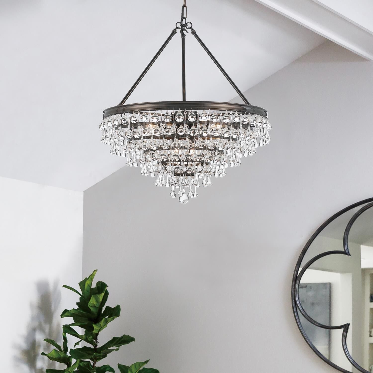 Calypso 25 Inch 8-Light Chandelier - Vibrant Gold Finish