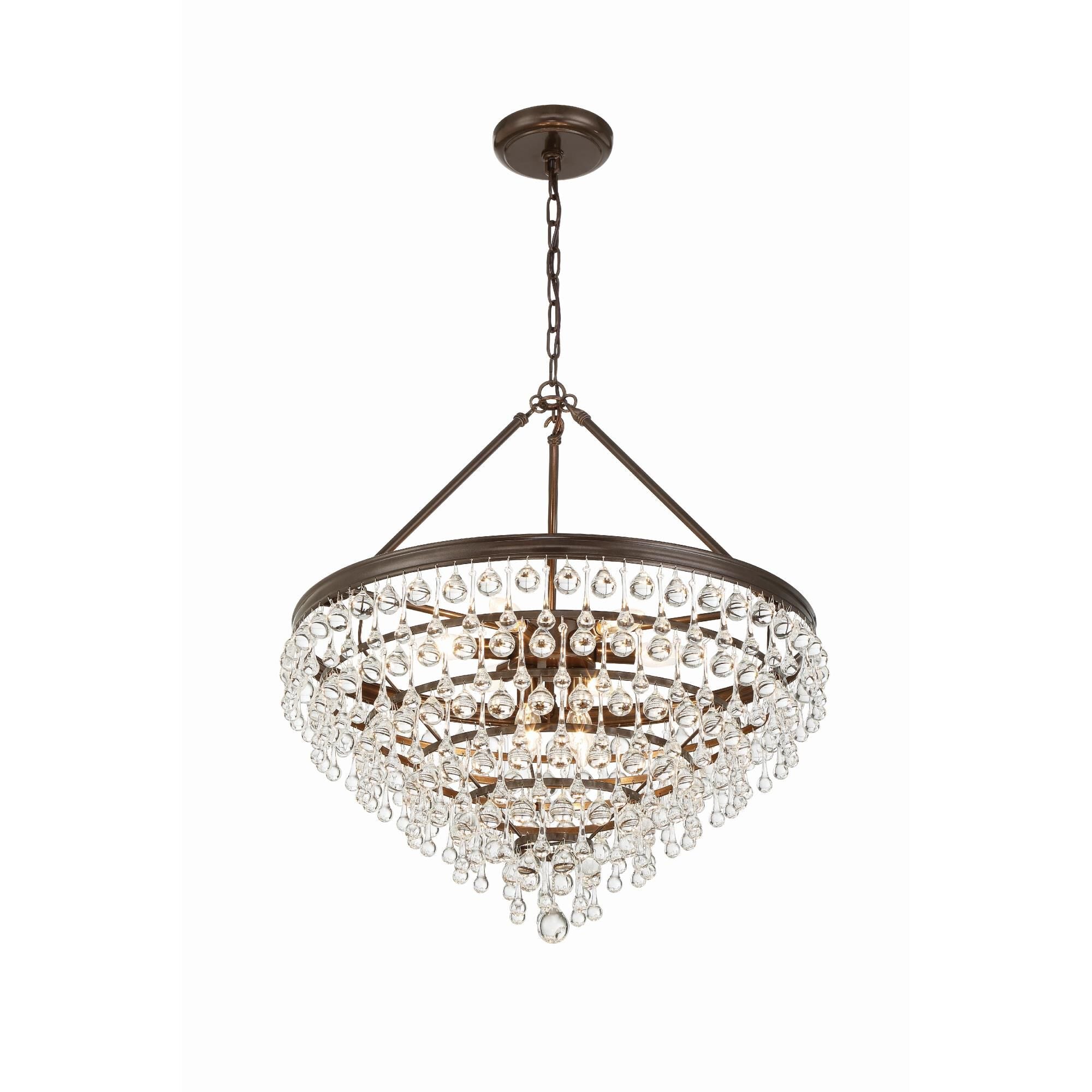 Calypso 25 Inch 8-Light Chandelier - Vibrant Gold Finish