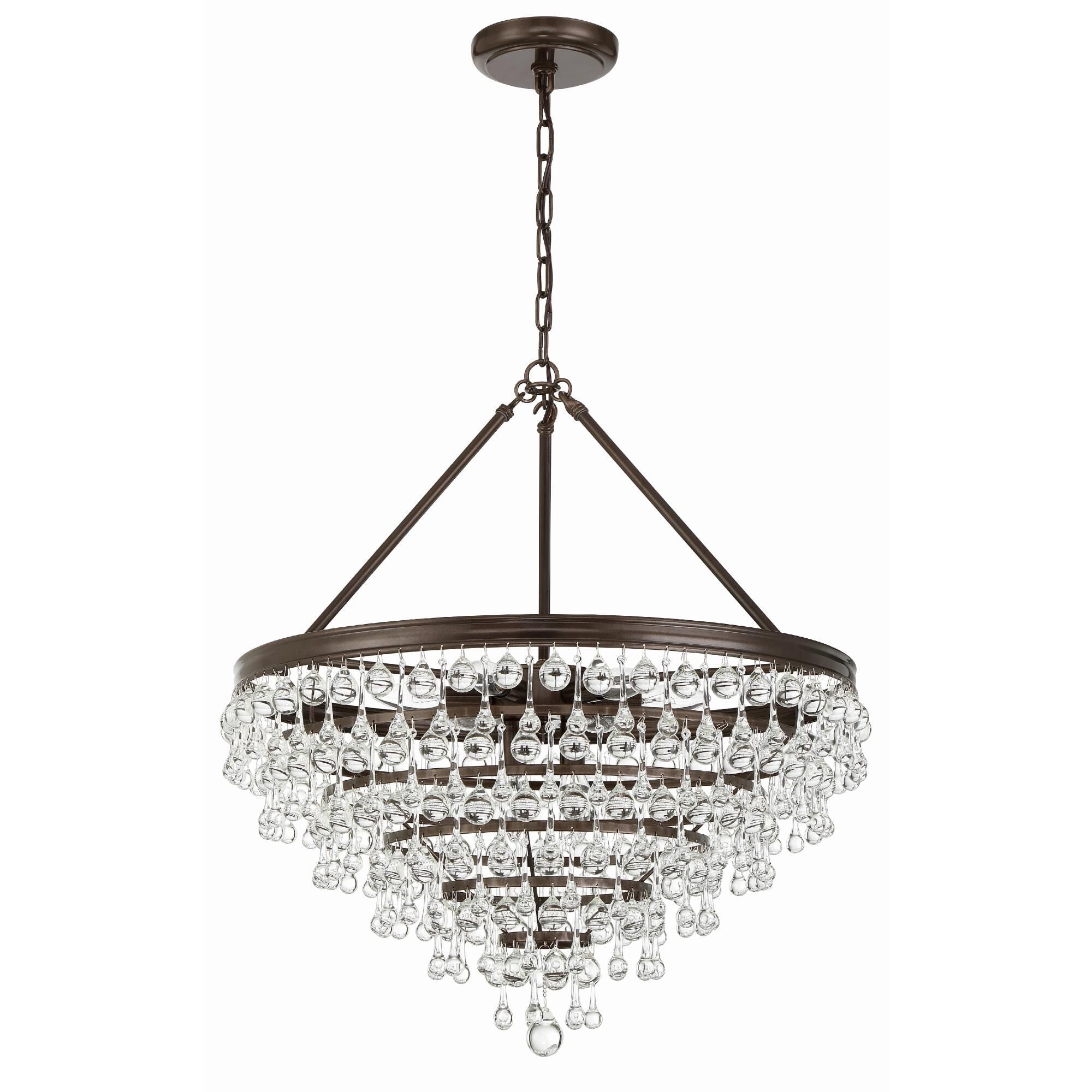 Calypso 25 Inch 8-Light Chandelier - Vibrant Gold Finish