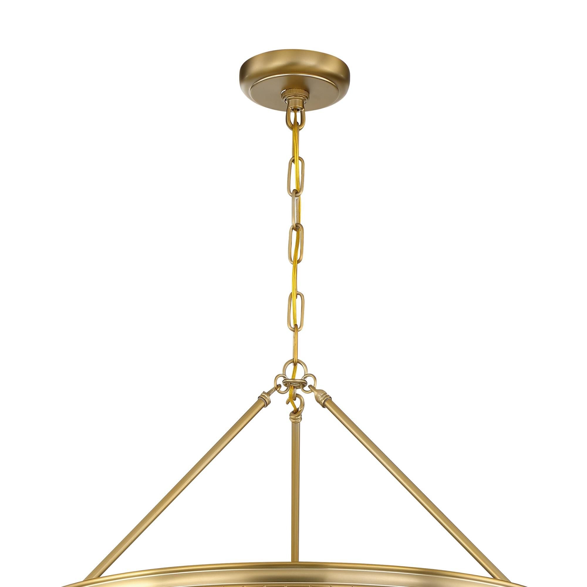 Calypso 30 Inch 6 Light Chrome Chandelier with Glass Crystals