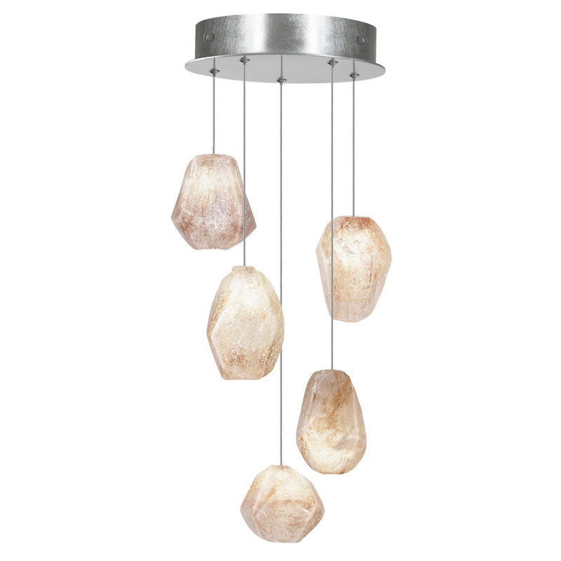 Nature-inspired round chandelier