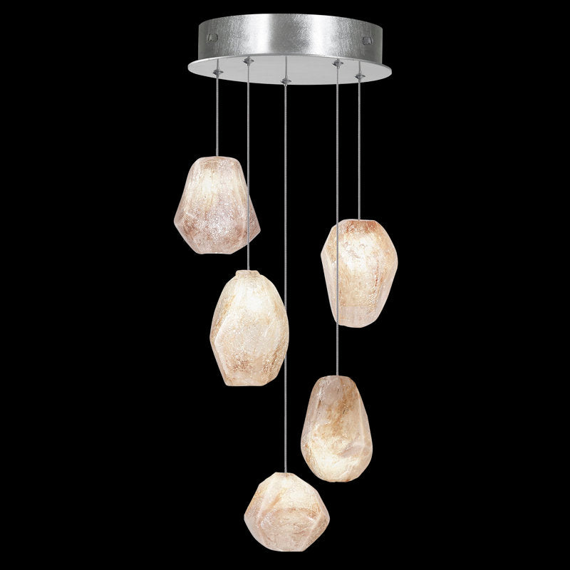 Nature-inspired round chandelier