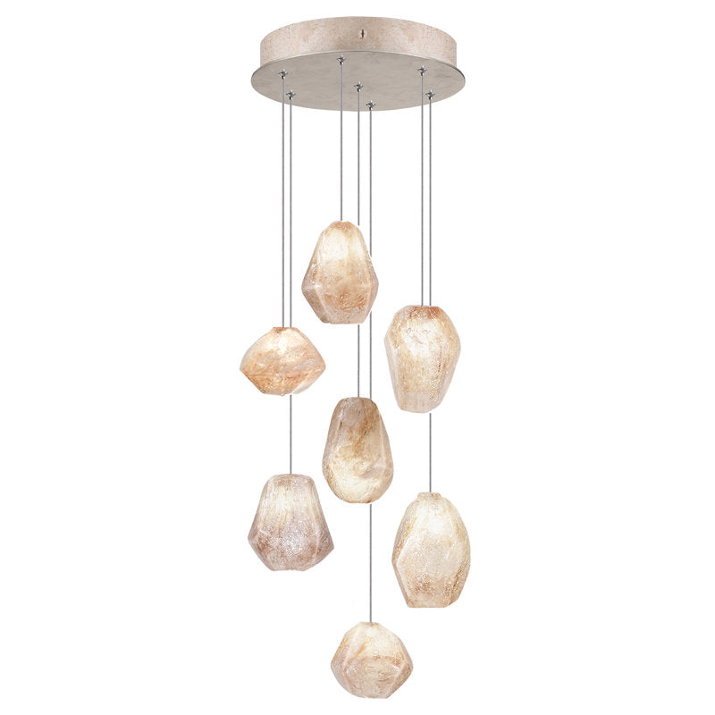 Nature-inspired round chandelier