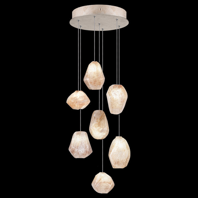 Nature-inspired round chandelier