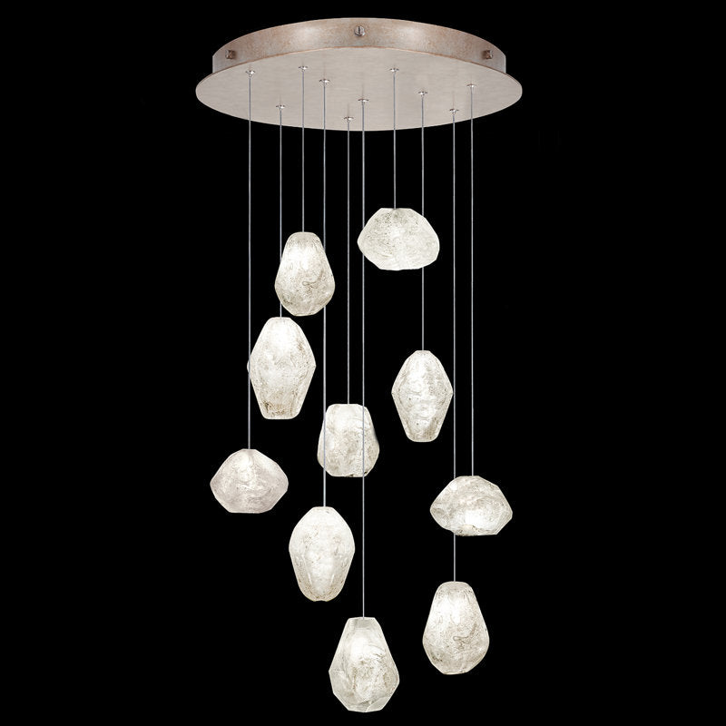 Nature-inspired round chandelier