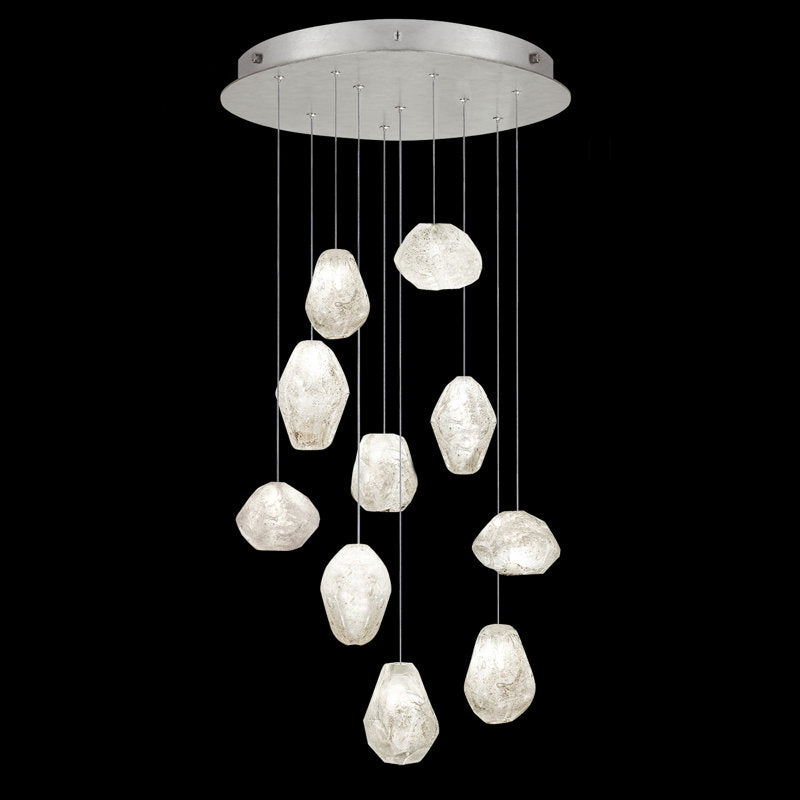Nature-inspired round chandelier