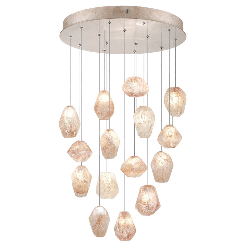 Nature-inspired round chandelier