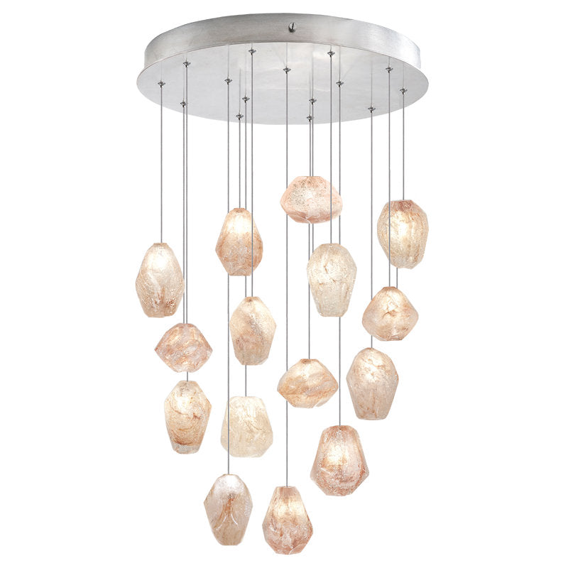 Nature-inspired round chandelier