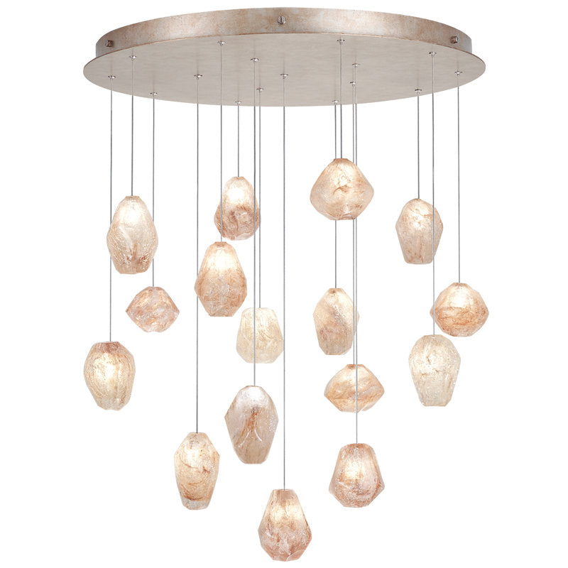 Nature-inspired round chandelier