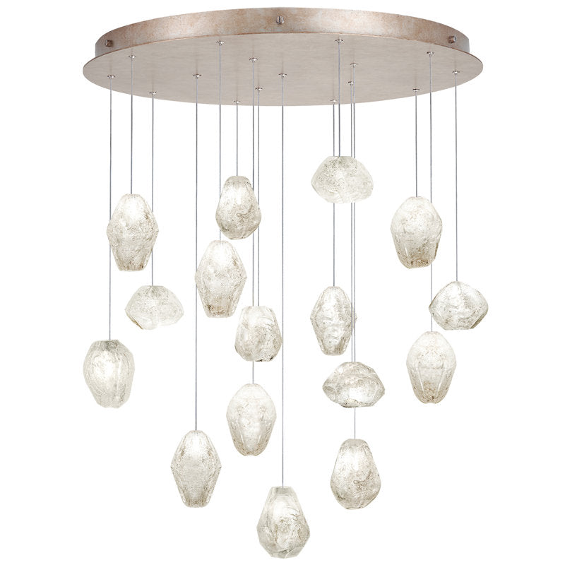 Nature-inspired round chandelier