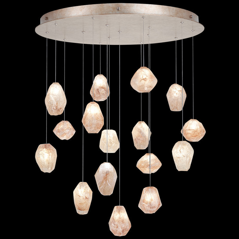 Nature-inspired round chandelier