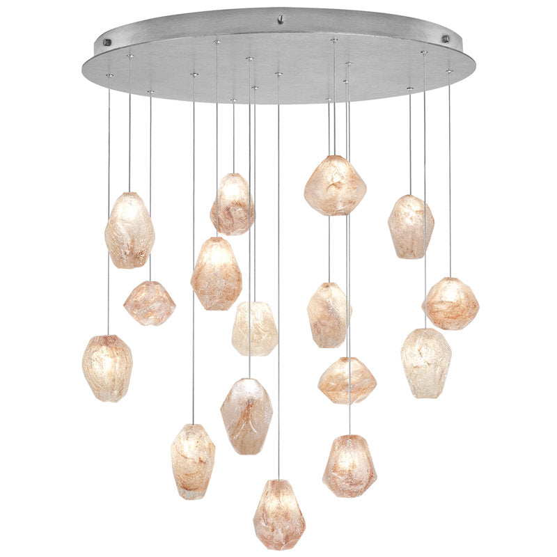 Nature-inspired round chandelier