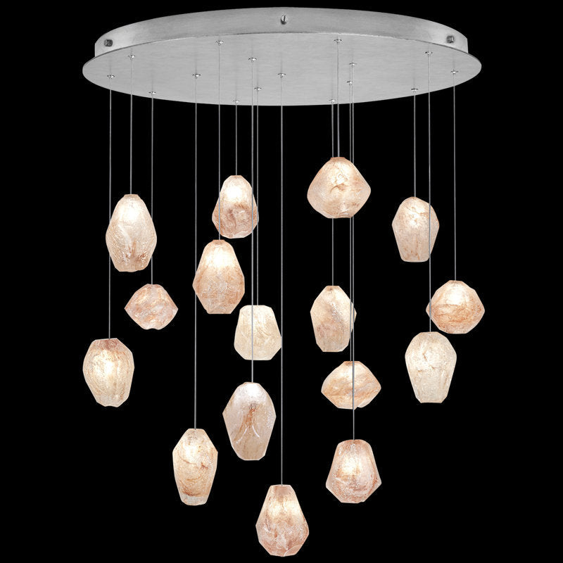 Nature-inspired round chandelier