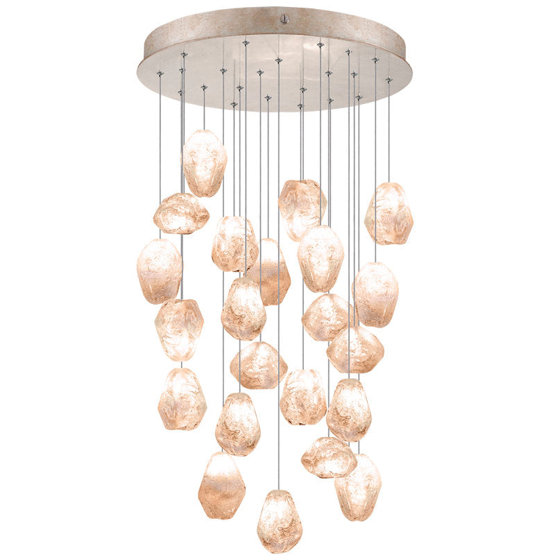 Nature-inspired round chandelier