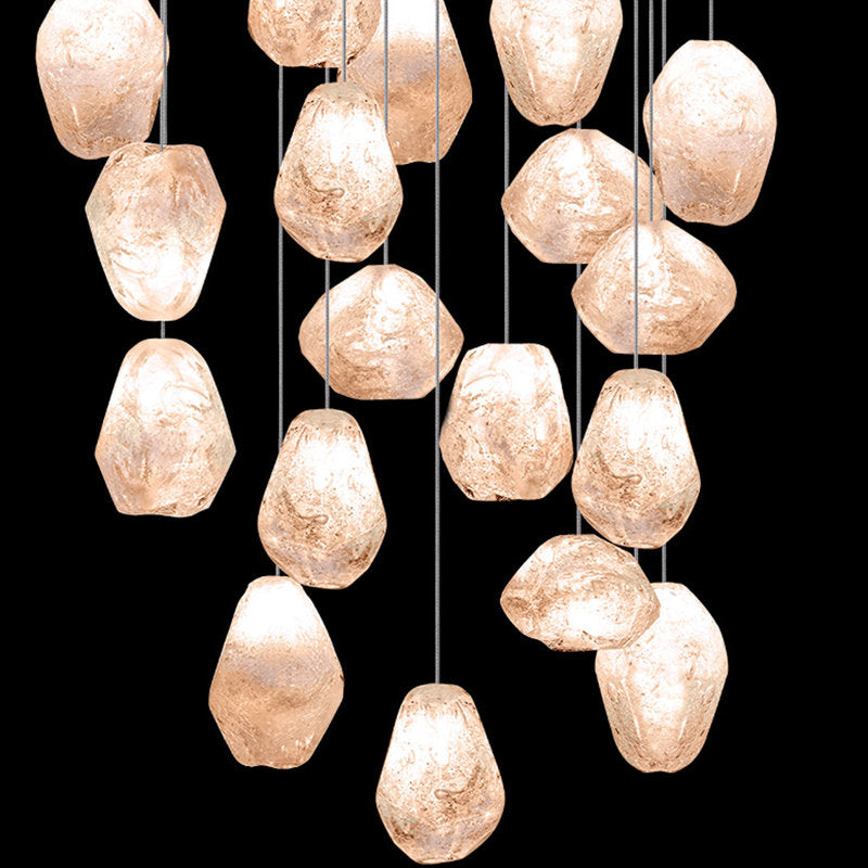 Nature-inspired round chandelier