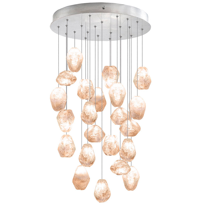 Nature-inspired round chandelier