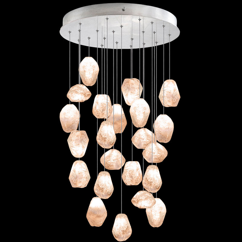 Nature-inspired round chandelier