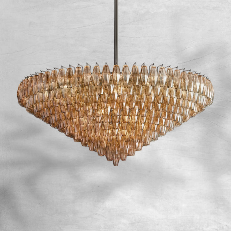 Chiarita Glass Tiered Round Chandelier