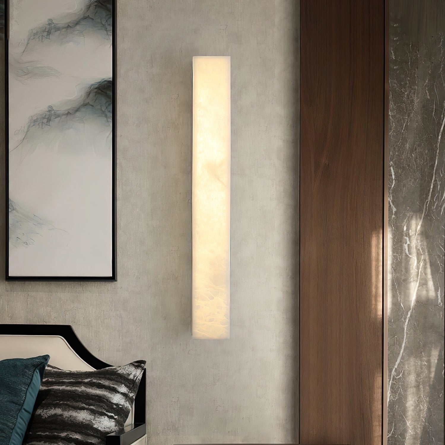 Geometric Alabaster Wall Lamp