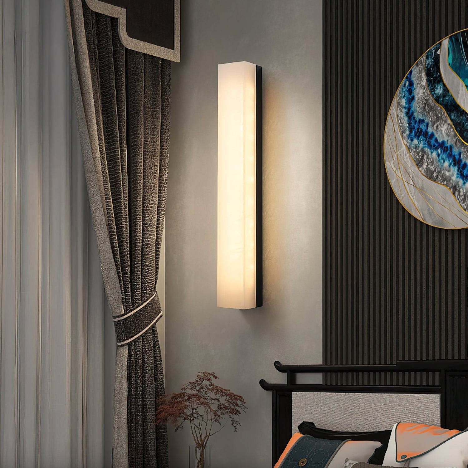 Geometric Alabaster Wall Lamp