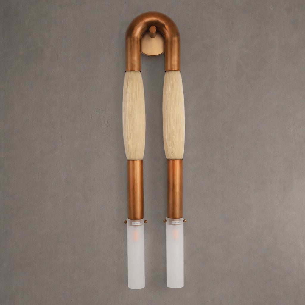 Double Head Antonia Horsehair Sconce