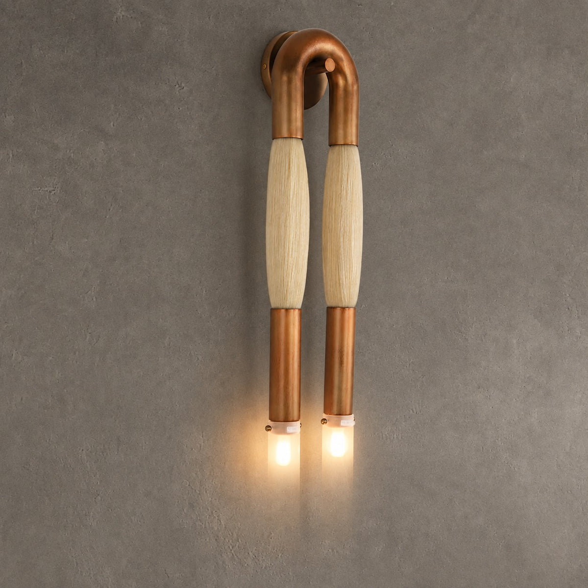 Double Head Antonia Horsehair Sconce