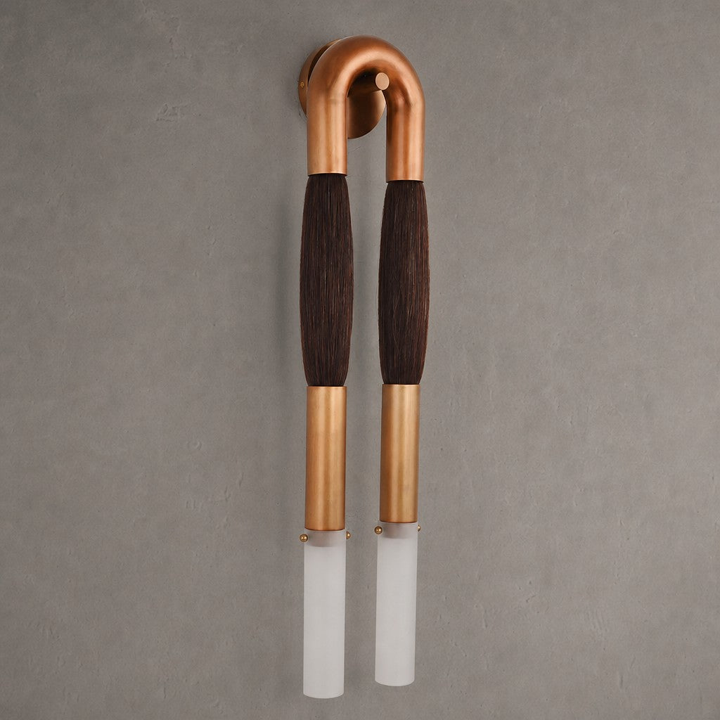 Double Head Antonia Horsehair Sconce