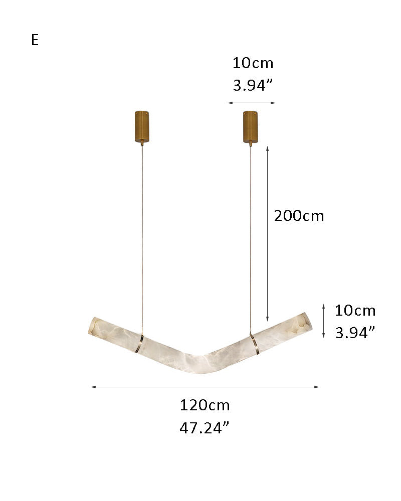 Minimalist Long Cord Ceiling Pendant Alabaster Lighting