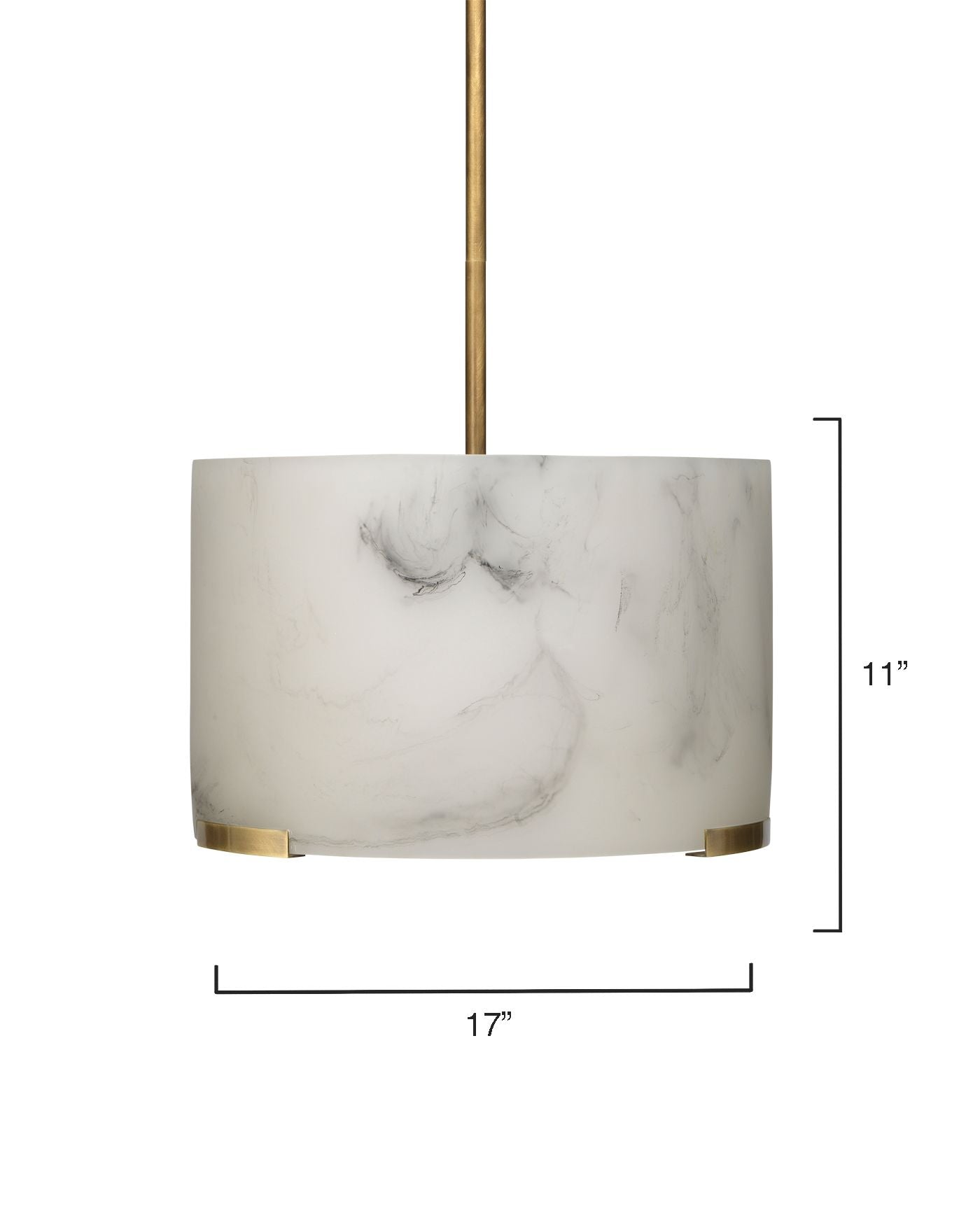 Alabaster Elancourt Pendant 17''W