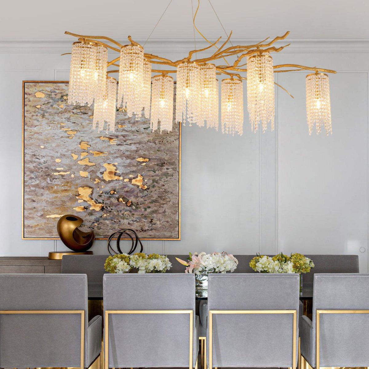 Forest Dawn Brass Chandelier - Vakkerlight