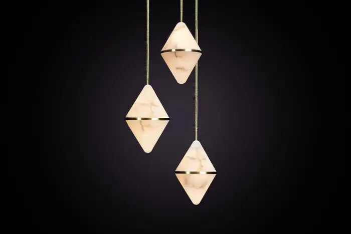 Gem Rectangular Alabaster Chandelier 9