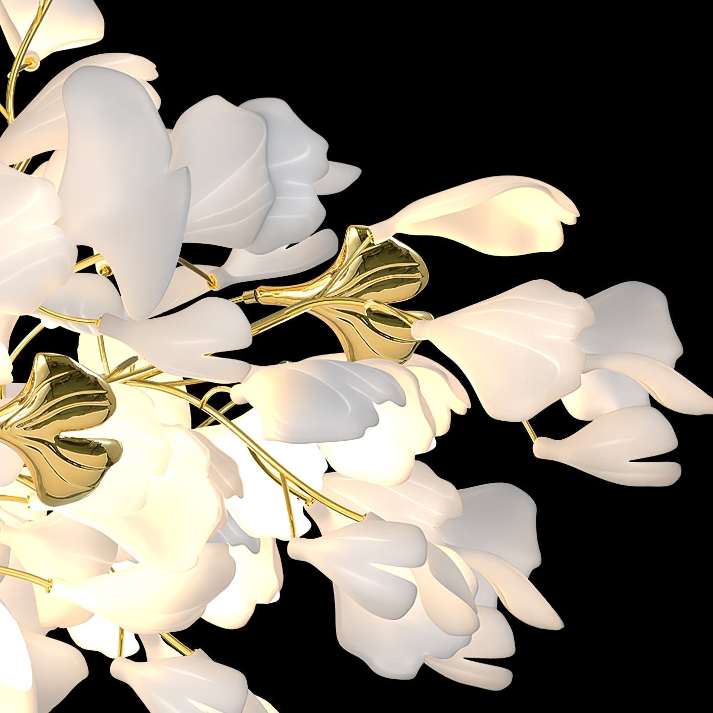 Gingko Ceramic Branch Chandelier Z