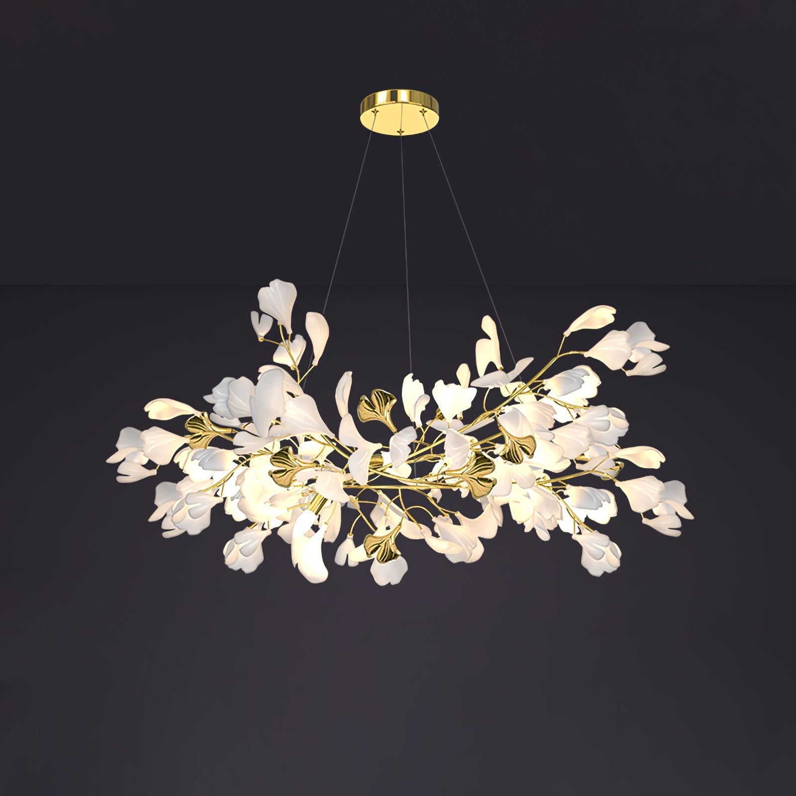 Gingko Ceramic Branch Chandelier Z
