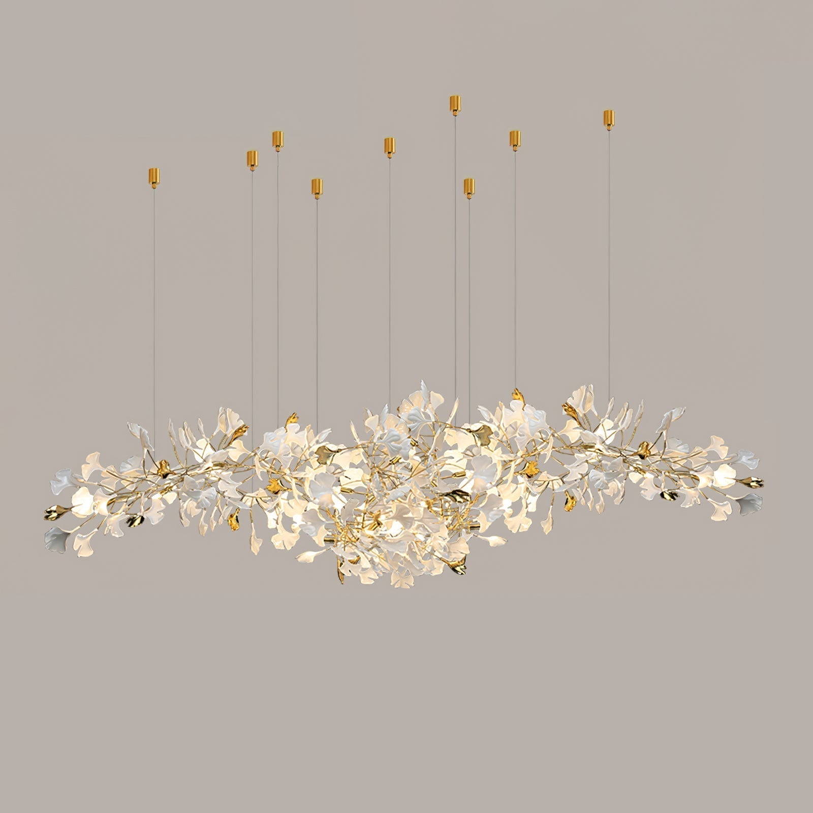 Gingko Ceramic Branch Chandelier Z