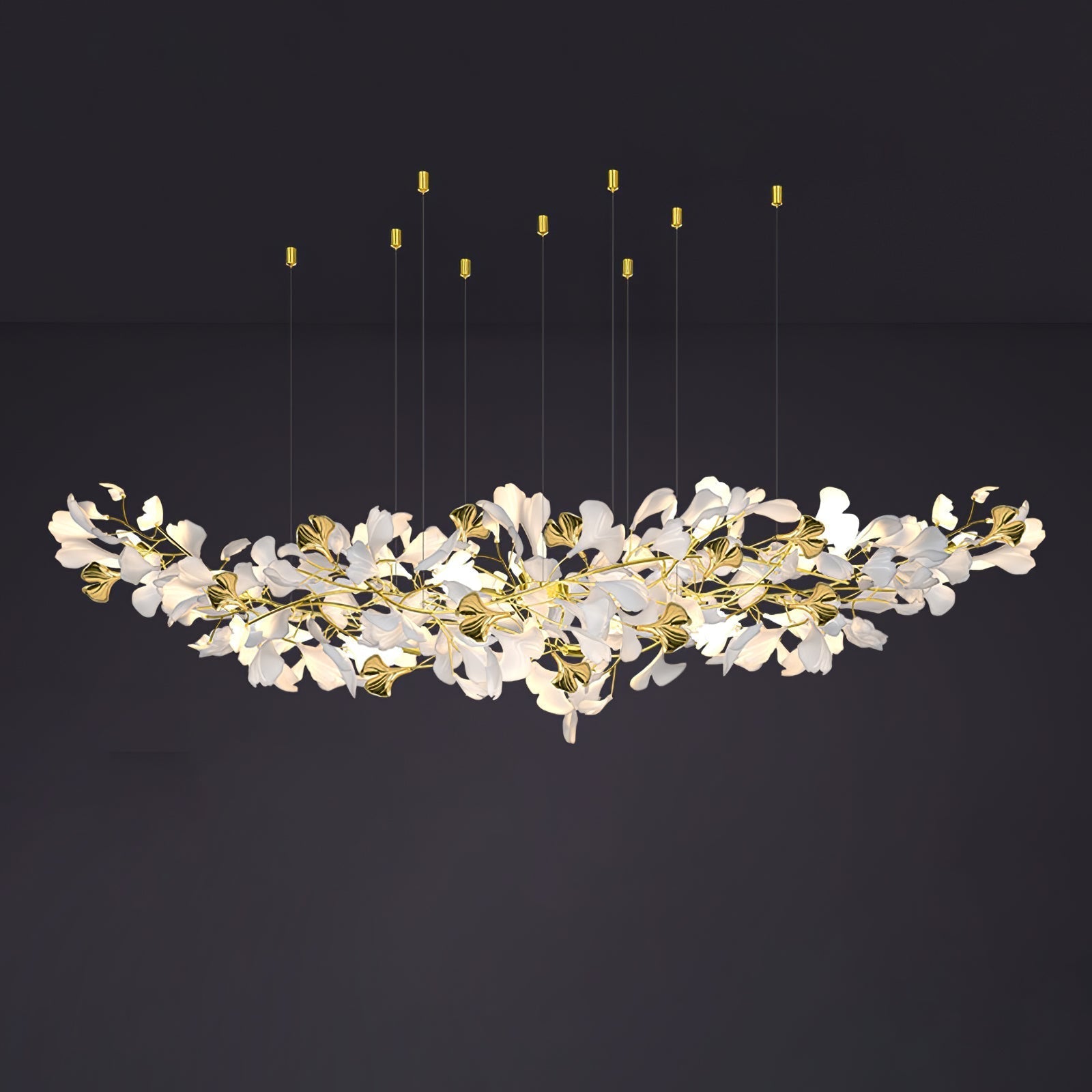 Gingko Ceramic Branch Chandelier Z