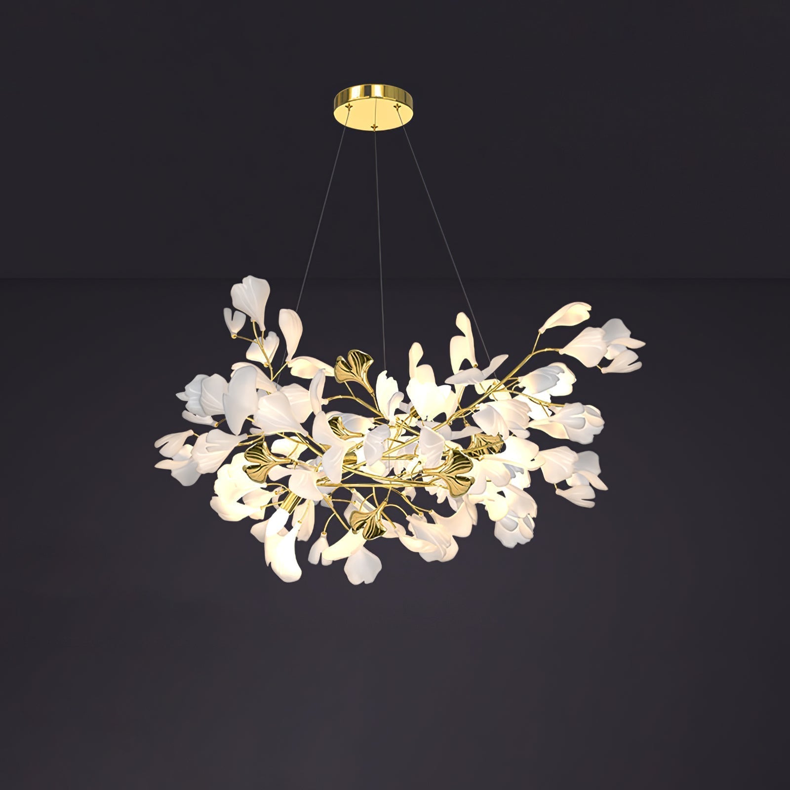 Gingko Ceramic Branch Chandelier Z