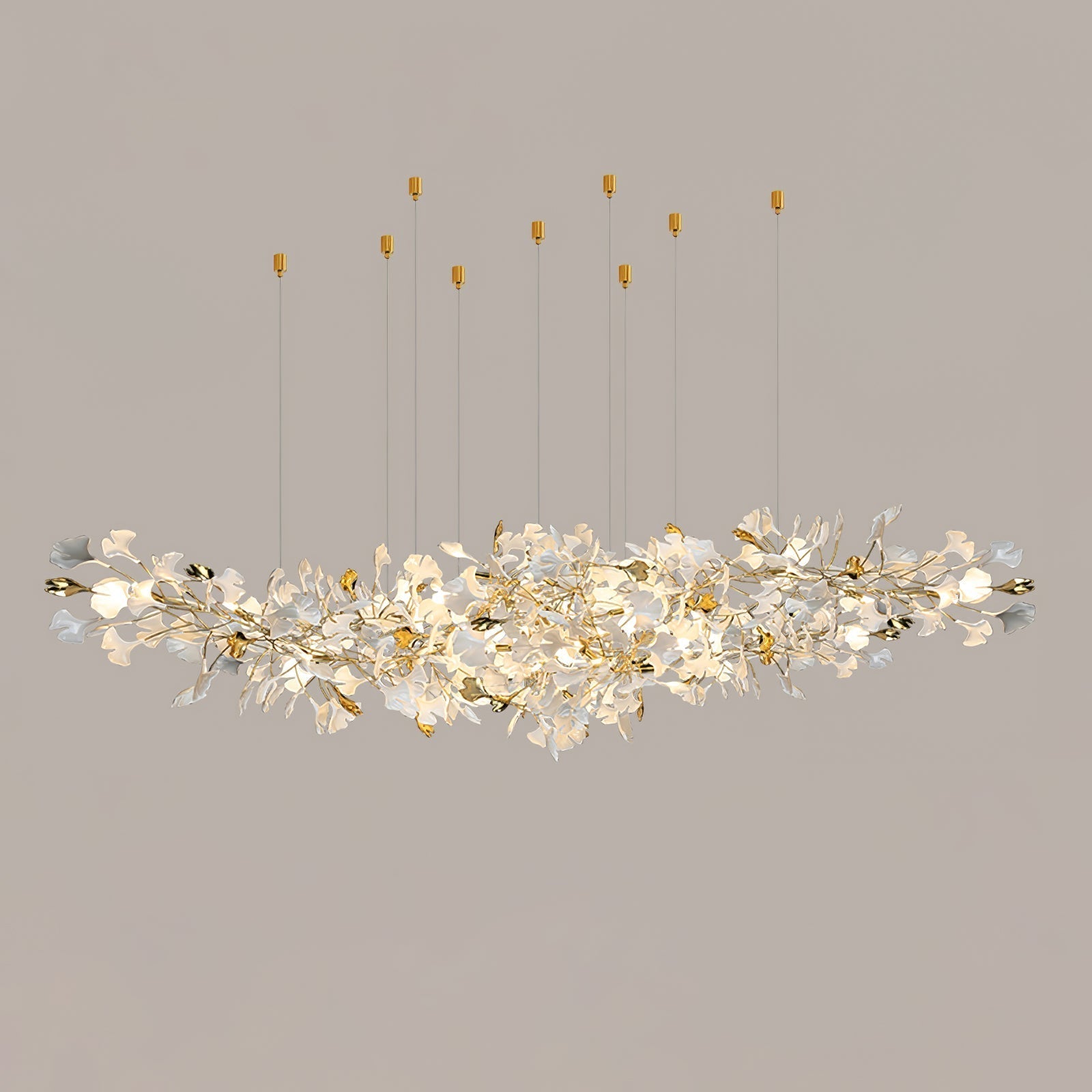 Gingko Ceramic Branch Chandelier Z