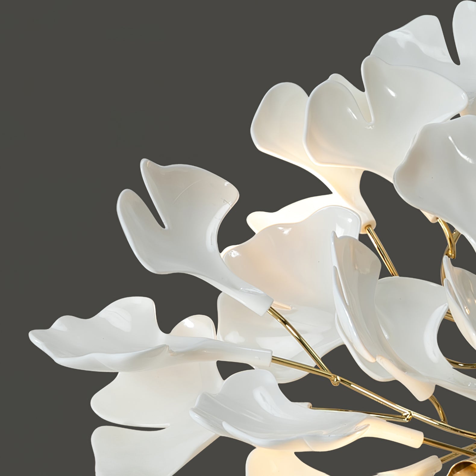 Gingko Ceramic Branch Chandelier Z