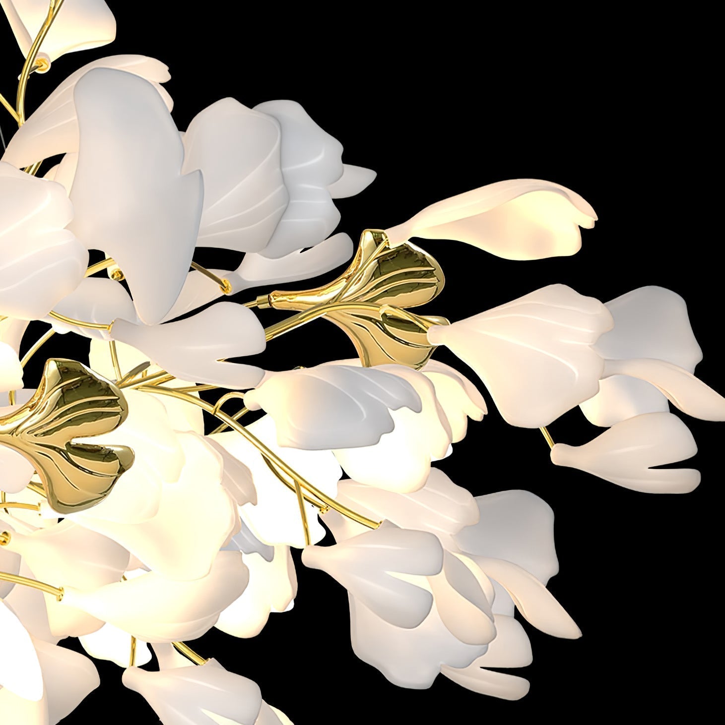Gingko Ceramic Branch Chandelier Z
