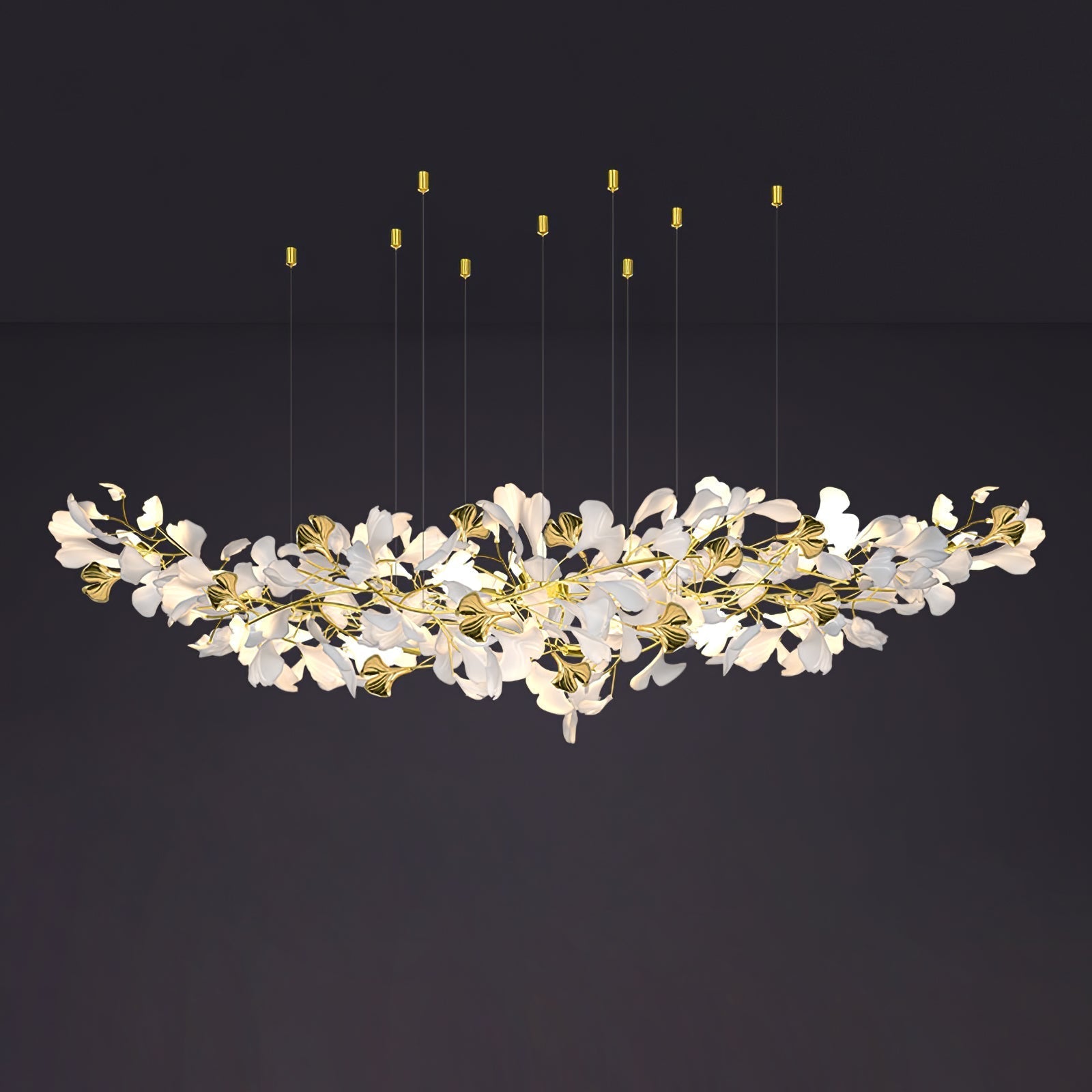 Gingko Ceramic Branch Chandelier Z